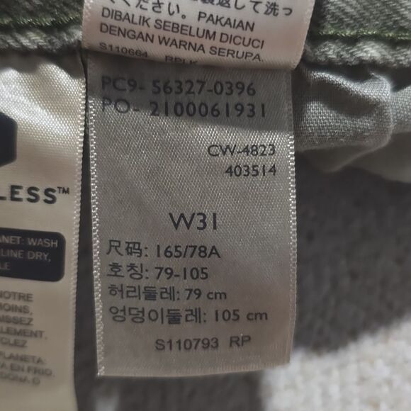 Levi's 501 Green High Rise Button Fly Frayed Hem Jean Shorts - Size 31 - Picture 6 of 13